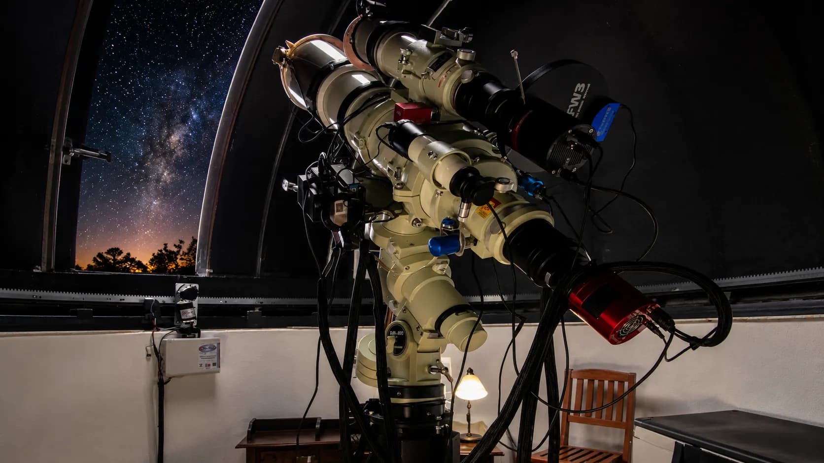 Interior y telescopio